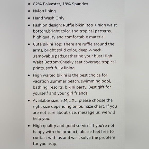 NWT WOMENS RUFFLE HIGH WAIST Swimsuit Two Piece Push Up Tropical Print Bikini - Picture 7 of 10